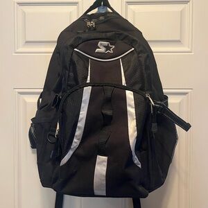 Starter black backpack with many compartments